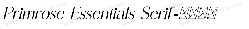 Primrose Essentials Serif字体转换